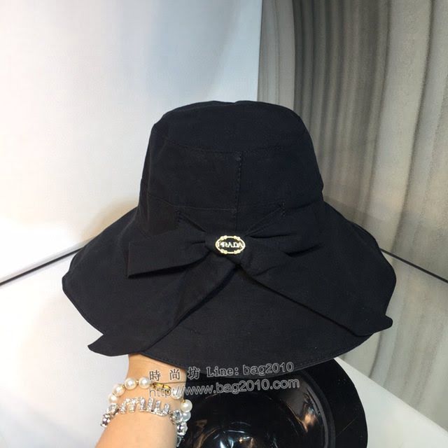 Prada新品女士帽子 普拉達大帽檐漁夫帽遮陽帽  mm1250